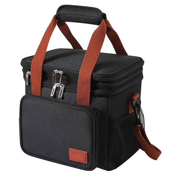 17L Double Deck Oxford Insulated Lunch Cooler Tote Bag