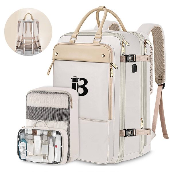 Large Capacity Nylon Travel Backpack w/ USB Port