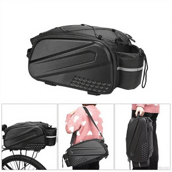 PU Leather Waterproof Bicycle Rear Seat Storage Bag