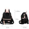 Waterproof Travel Nylon Backpack w/ Cat Pendant
