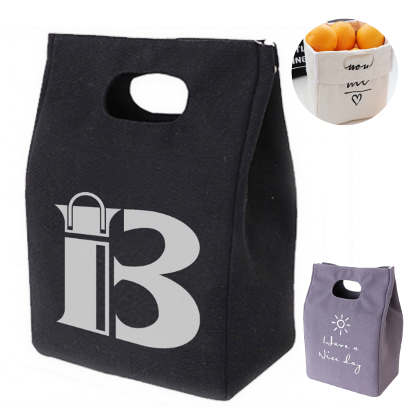 Canvas Aluminum Foil Insulation Lunch Bag