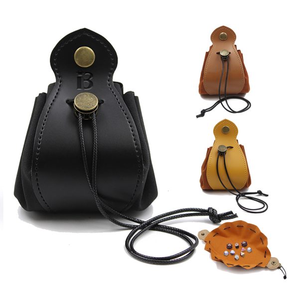 Mini PU Leather Drawstrin Dice Bag