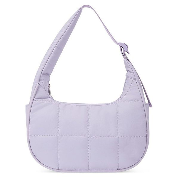 Quilted Puffer Nylon Adjustable Strap Shoulder Bag