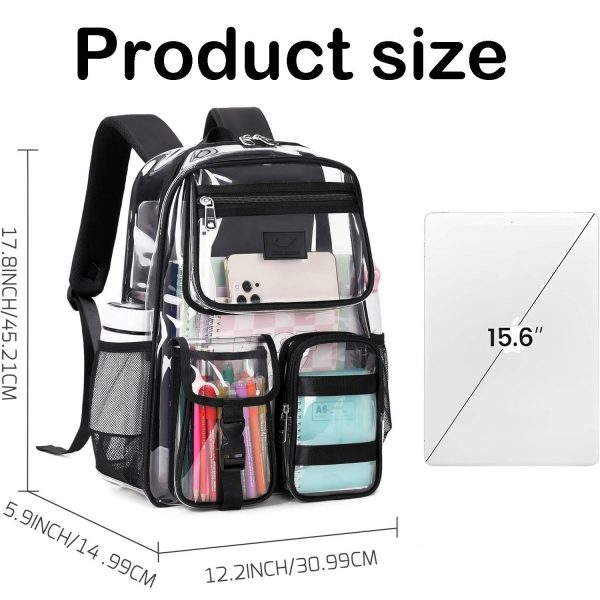 Large Capacity Heavy Duty PVC Clear Backpack