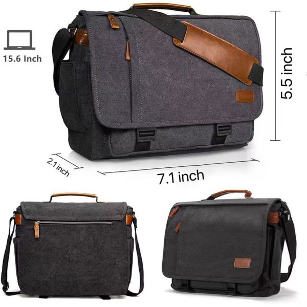 15 Inch Waterproof Crossbody Flap Laptop Bag