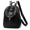 Waterproof PU Leather Double Zipper Backpack