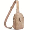 Adjustable PU Leather Crossbody Chest Bag