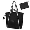 Nylon Zippered Sandproof Foldable Beach Tote Bag