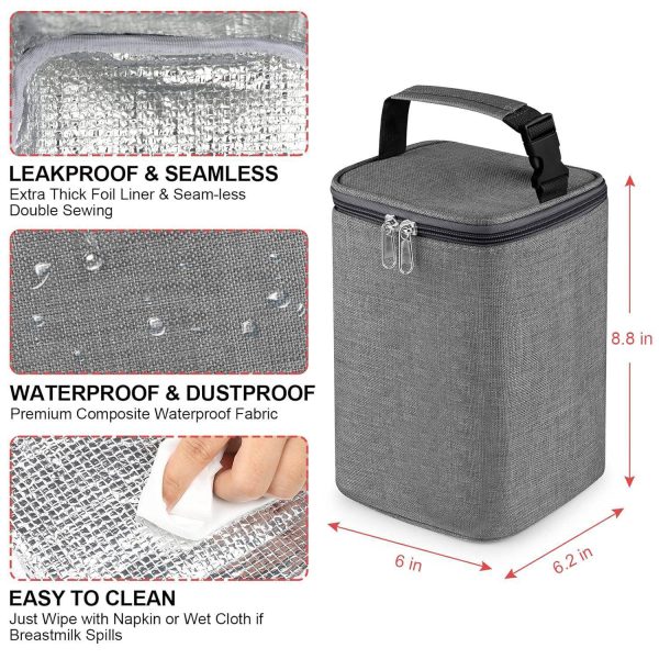 5L Oxford Breastmilk Insulated Bottle Bag w/Handle