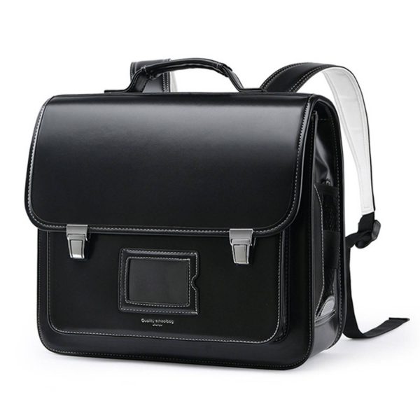 PU Leather Waterproof Kids School Backpack