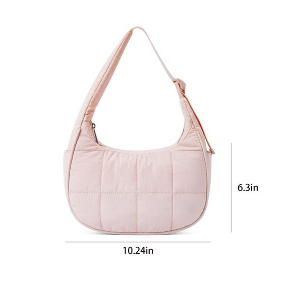Quilted Puffer Nylon Adjustable Strap Shoulder Bag