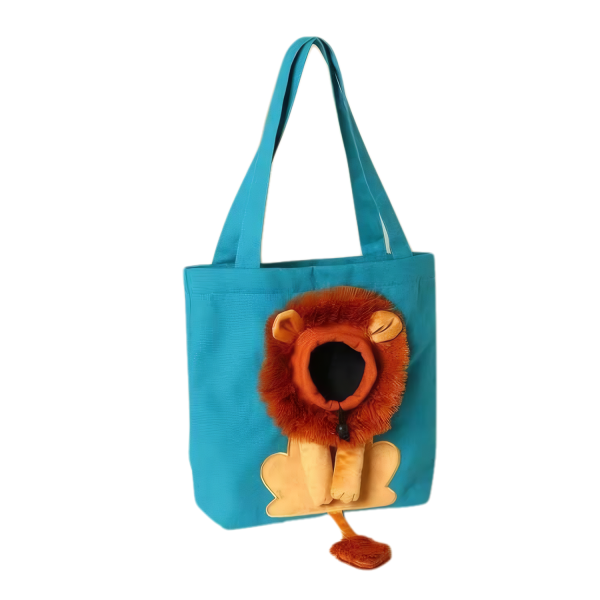 fd84acc4-c36a-43dc-a9ef-24928dbc727a_2.png Adjustable Lion Design Canvas Pet Cat Carrier Bag