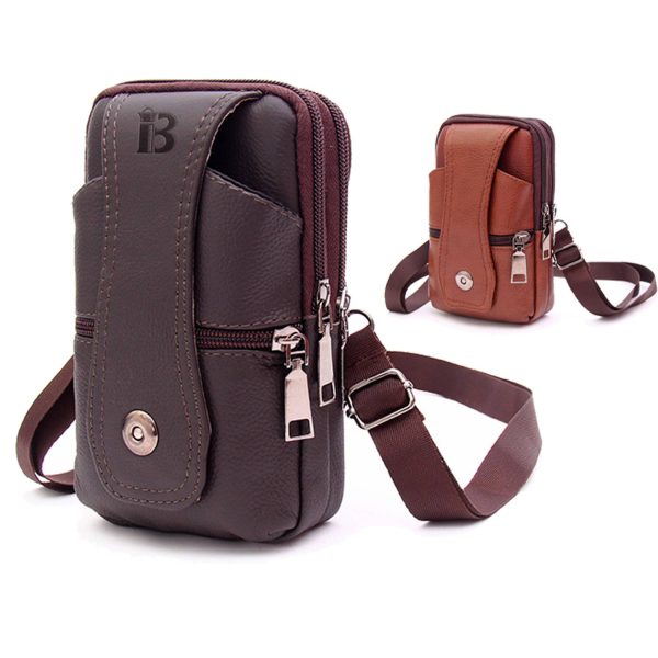 Genuine Leather Waist Bag Crossbody Waterproof Pack