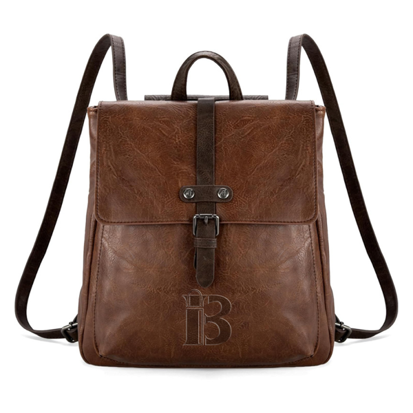Large Capacity PU Leather Retro Backpack