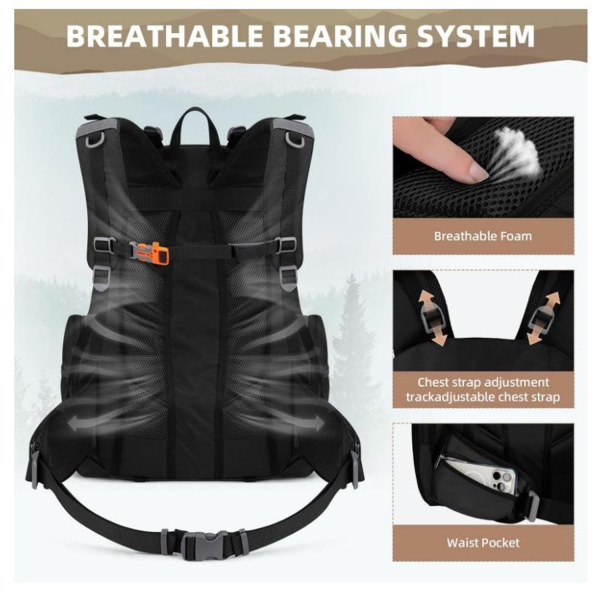 Large Capacity Water Resistant Polyester Hiking Backpack