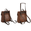 Large Capacity PU Leather Retro Backpack