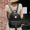 PU Leather Double Zipper Tassel Backpack