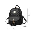 PU Leather Double Zipper Tassel Backpack