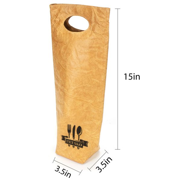 Washable Paper Handheld Red Wine Bag Insulated Tote