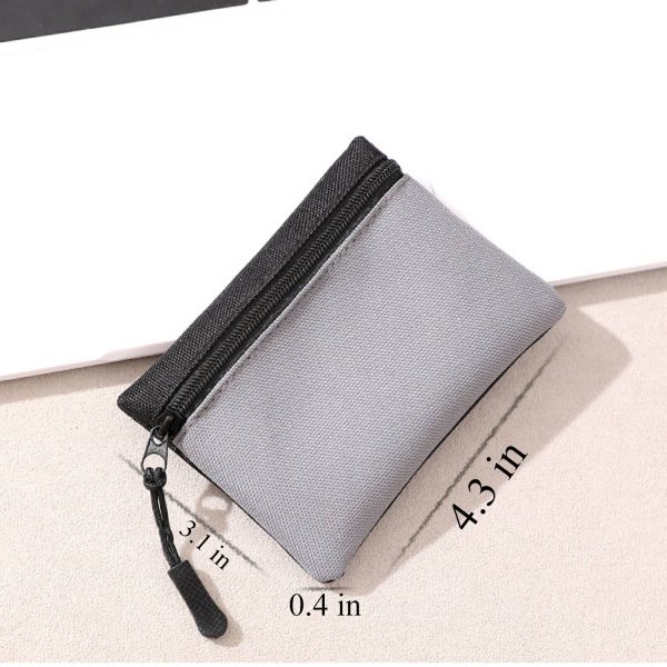 Mini Canvas Zipper Coin Pouch