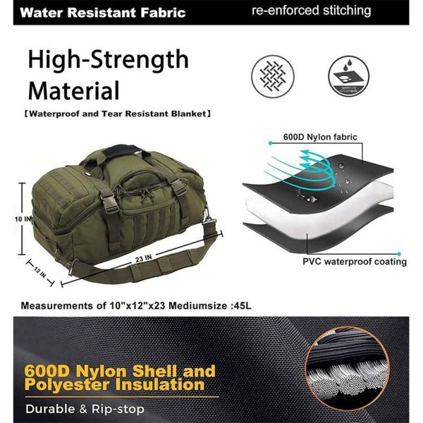 45L Waterproof Oxford Tactical Backpack