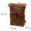 Retro Genuine Leather Large Capacity Travel Backpack