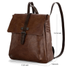 Large Capacity PU Leather Retro Backpack