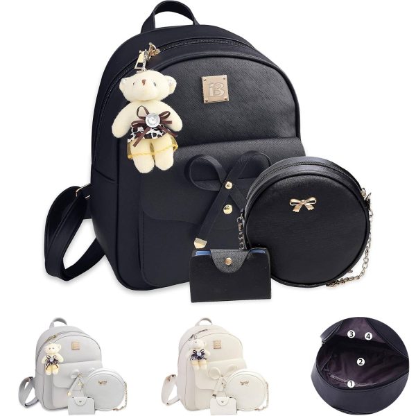 未标题-26668_1756191702800.jpg 3 Pcs PU Leather Girls Bowknot Backpack Set