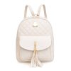 PU Leather Double Zipper Tassel Backpack