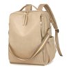 Lightweight Multi-Pocket PU Leather Women Backpack