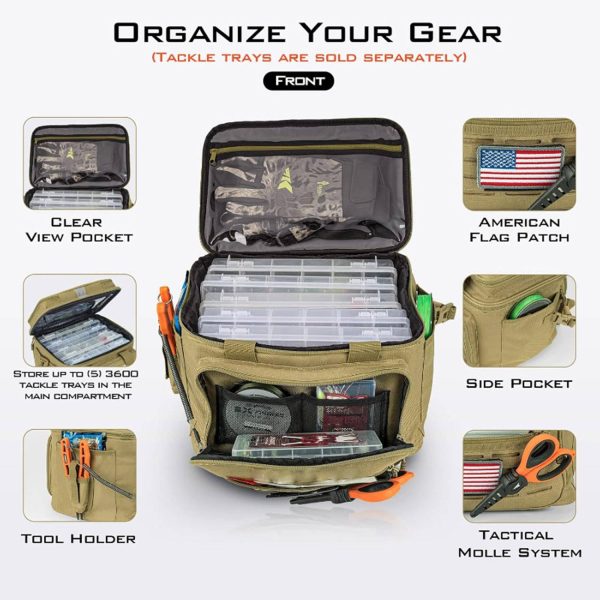 Water Resistant Oxford Fishing Tackle Bag