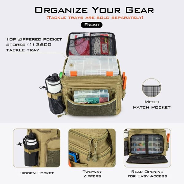 Water Resistant Oxford Fishing Tackle Bag