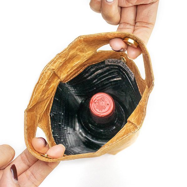 Washable Paper Handheld Red Wine Bag Insulated Tote