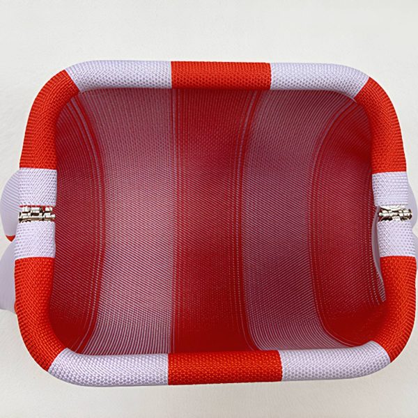 Women Polyester Cloud Striped Print Clutch Purse