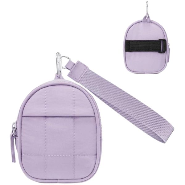Polyester Mini Backpack Style Keychain Wallet w/ Wristlet
