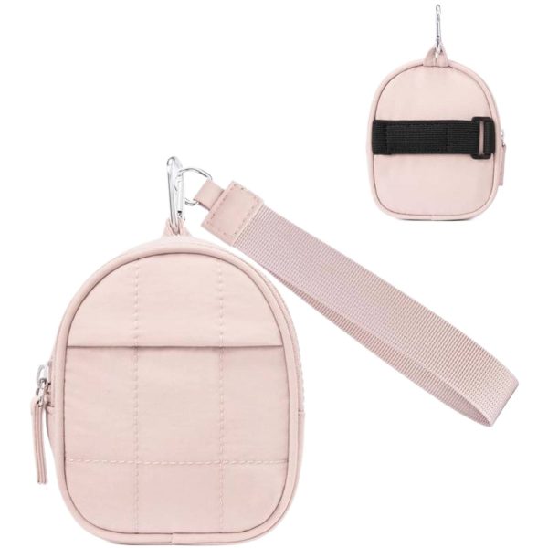Polyester Mini Backpack Style Keychain Wallet w/ Wristlet