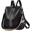Adjustable Strap PU Leather Women Retro Backpack