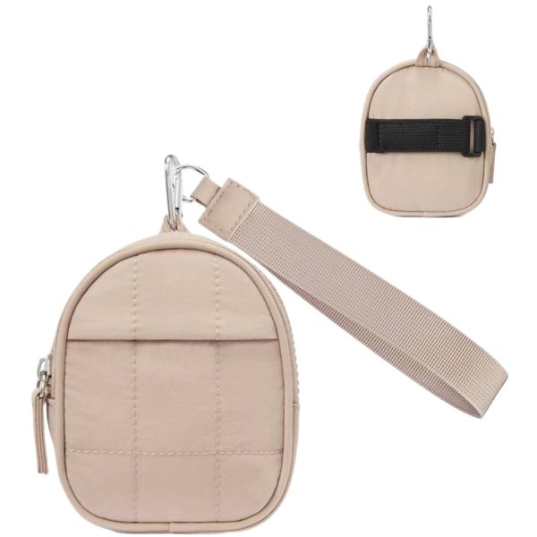 Polyester Mini Backpack Style Keychain Wallet w/ Wristlet