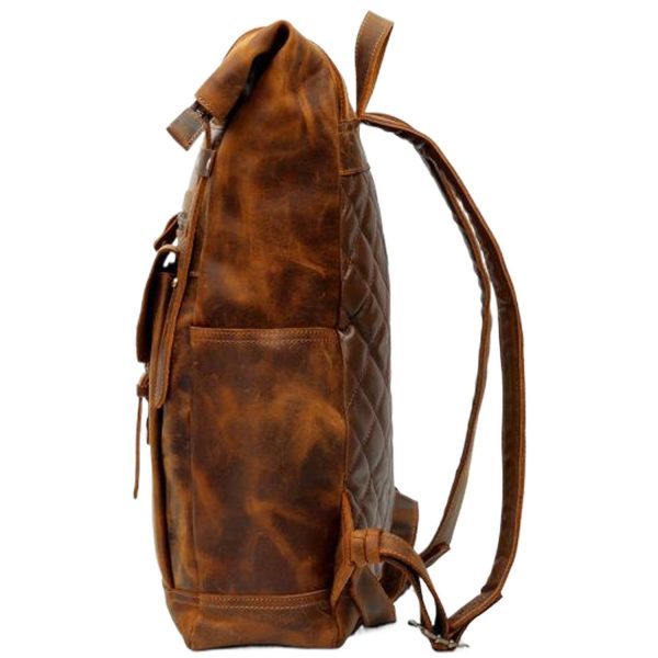 Retro Genuine Leather Large Capacity Travel Backpack