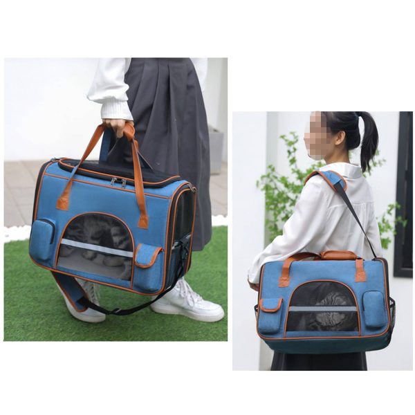 Large Capacity Foldable Oxford Pet Carrier Bag