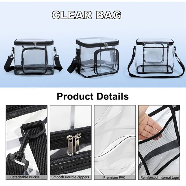 11L PVC Transparent Storage Bag w/ Pockets
