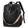 Lightweight Multi-Pocket PU Leather Women Backpack