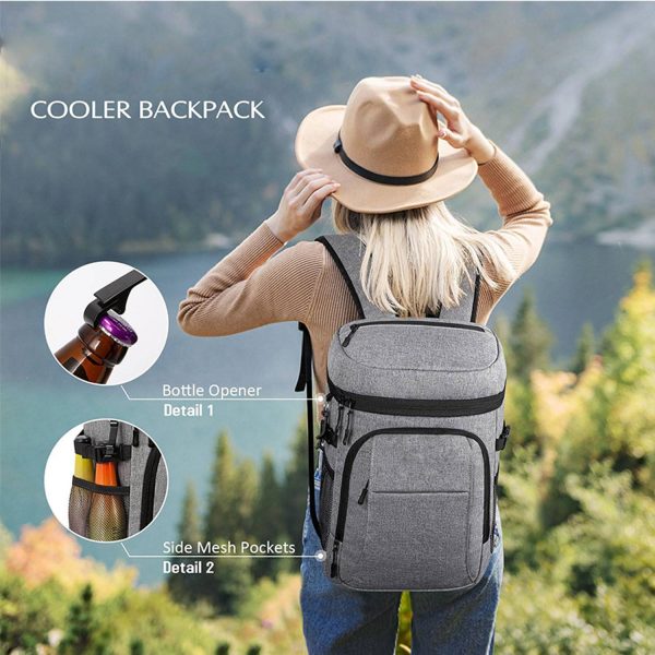 2L Foldable Oxford Insulated Cooler Backpack