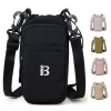 Nylon Outdoor Water Bottle Carrier Bag w/ Phone Pocket
