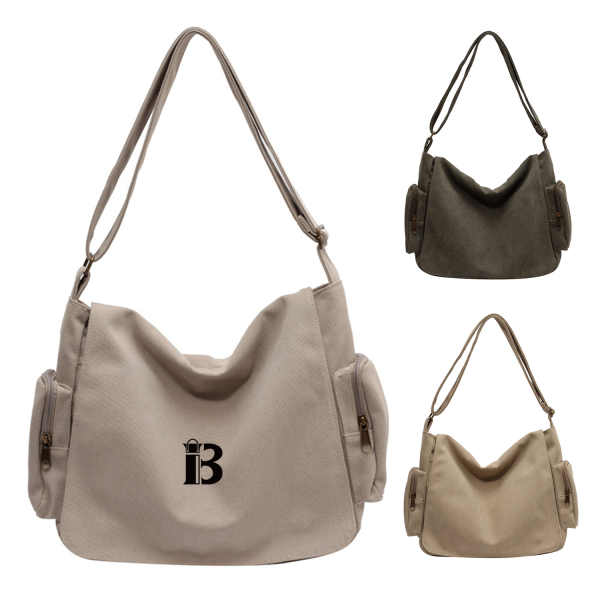 Large Canvas Hobo Shoulder Crossbody Bag