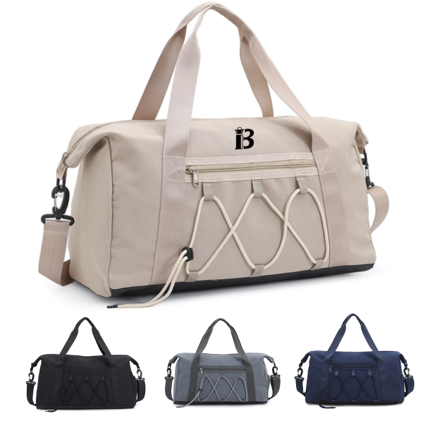 Large Travel Oxford Duffel Bag w/ Shoe Compartment