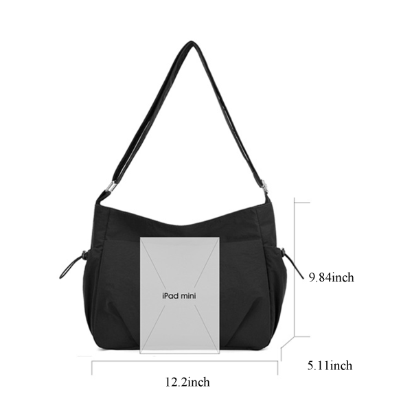 Unisex Lightweight Nylon Shoulder Crossbody Bag