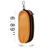 Nylon Double Layer Zipper Eyeglass Storage Bag w/ Carabiner