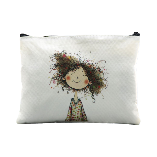 Non-woven Fabric Waterproof Zipper Makeup Bag