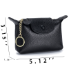 Soft Genuine Leather Mini Women Coin Purse w/ Keychain